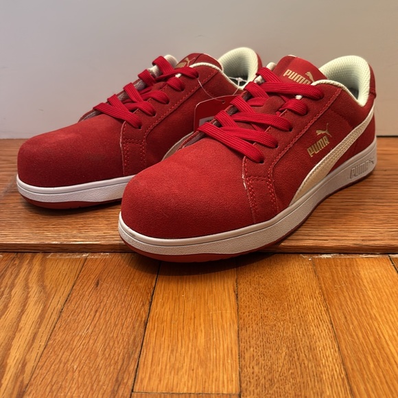 NWT Puma Safety Work Shoes - Iconic Suede Red Womens Low - Picture 4 of 16